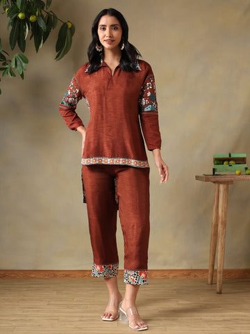 Sylva Co-ord Set - Brown